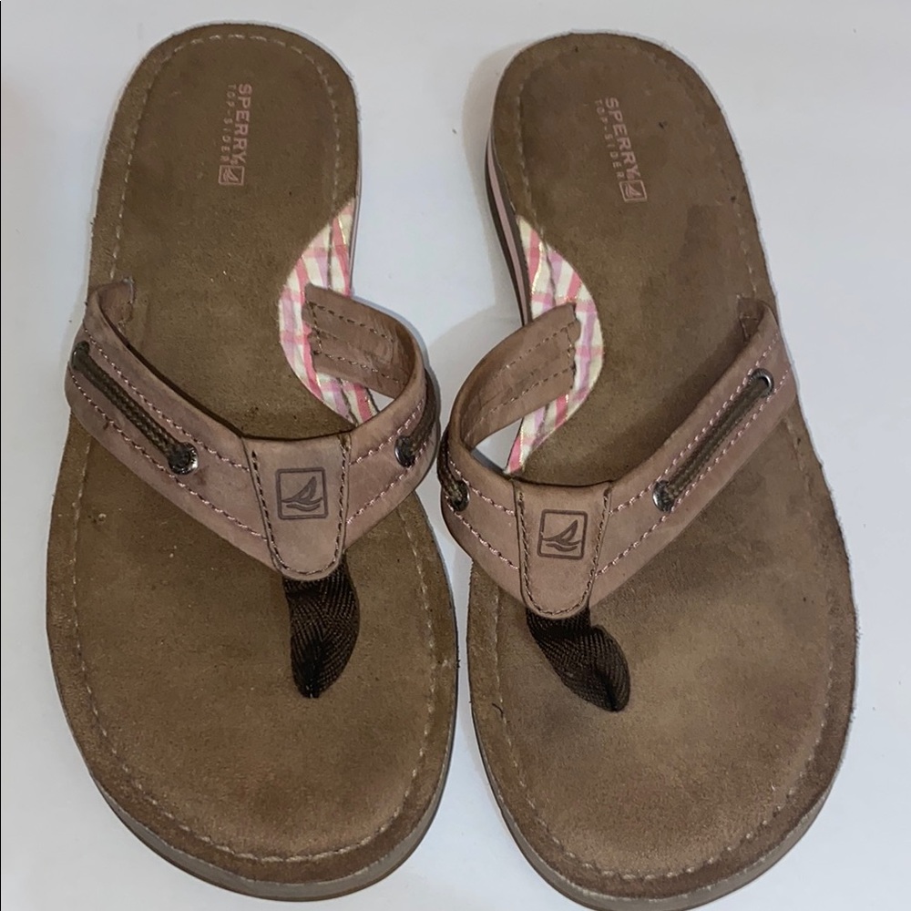 Sperry Brown and Pink Sandals